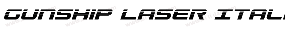 Gunship Laser Italic字体转换